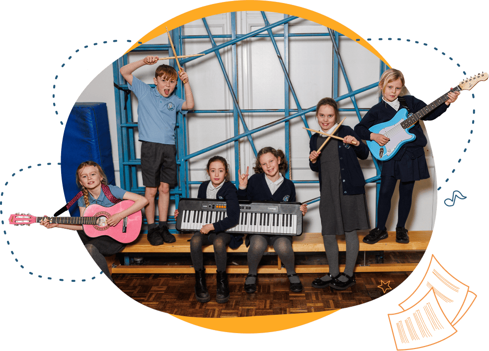 A pupil during a Musical Minds curriculum lesson